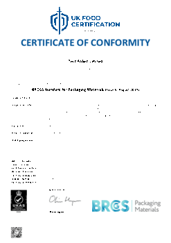 BRCGS Standard for Packaging Materials