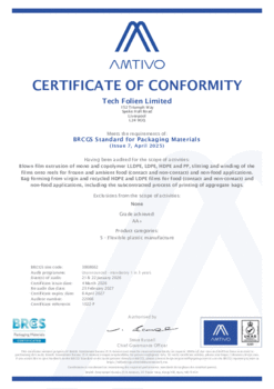 BRCGS Standard for Packaging Materials